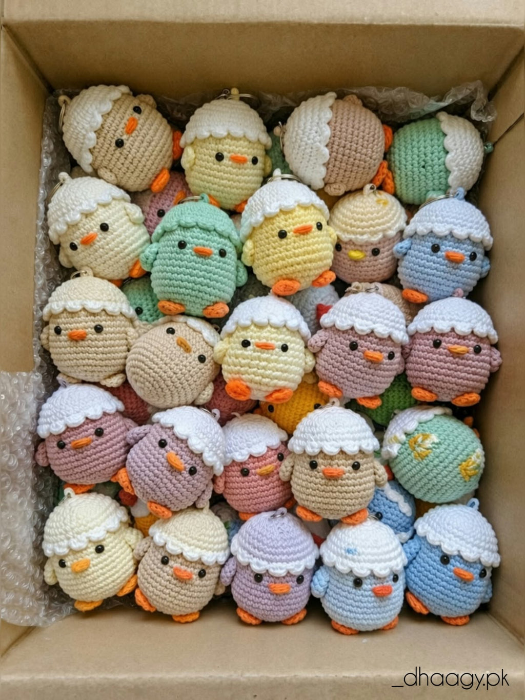 Crochet Chick Keychain - Handmade Amigurumi Keychain