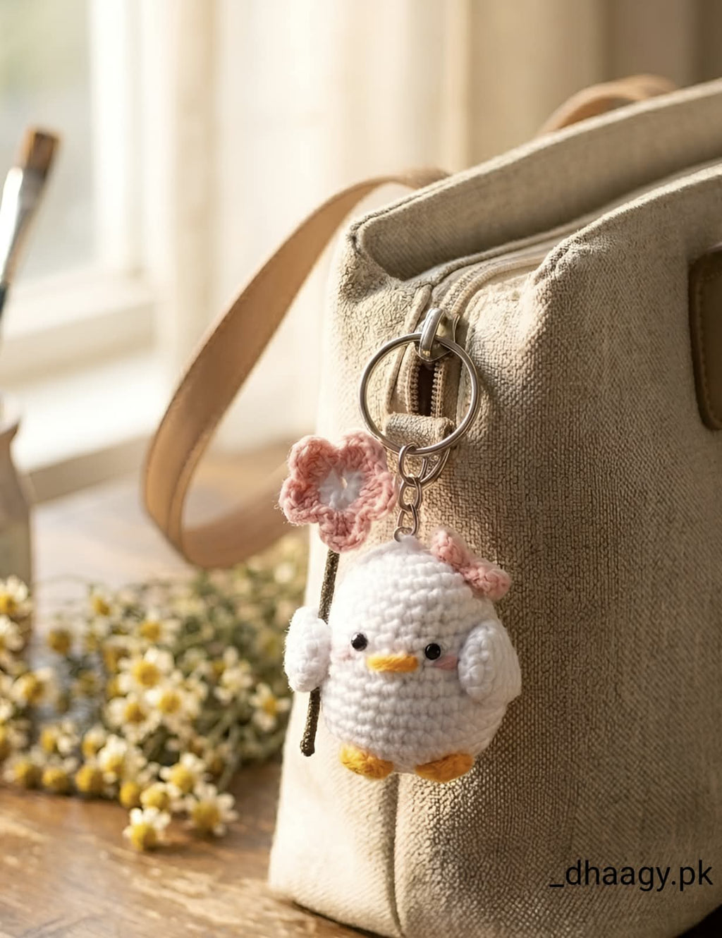 The Adorable Crochet Ducky Keychain