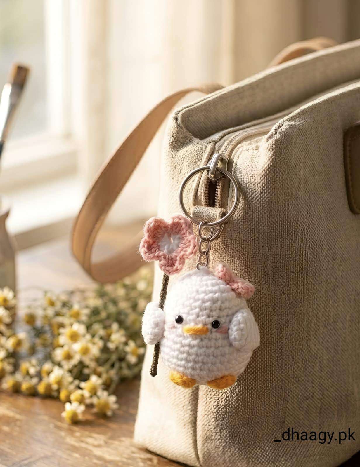 The Adorable Crochet Ducky Keychain
