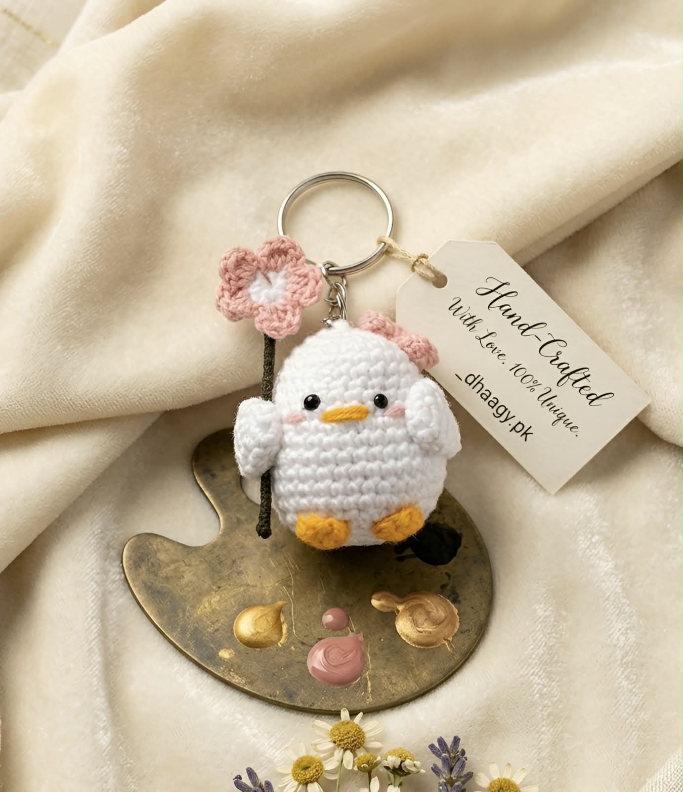 The Adorable Crochet Ducky Keychain
