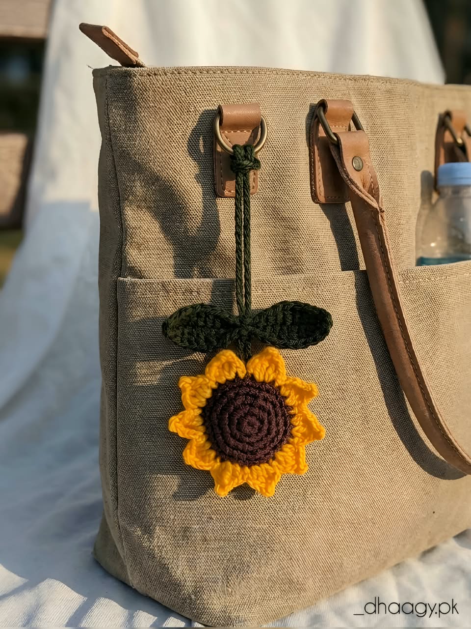 The Crochet Sunflower Bag Charms