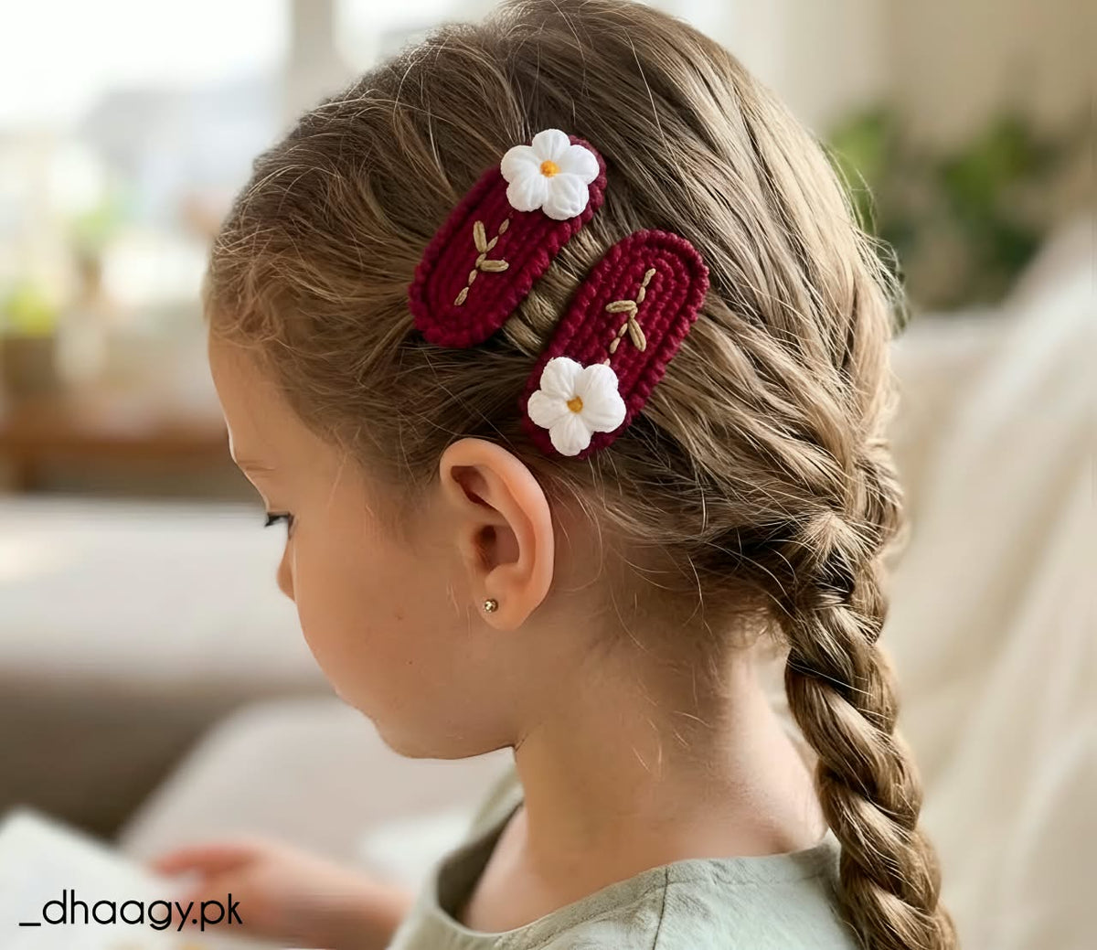 The Floral Crochet Hair Clips (Set of 2)