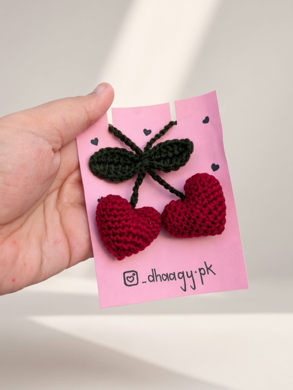 Crochet Heart Charm