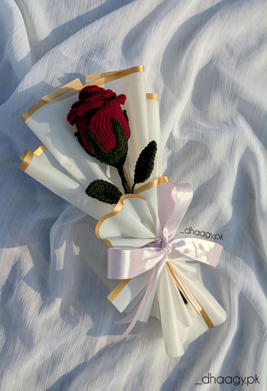 The Crochet Red Rose Bouquet