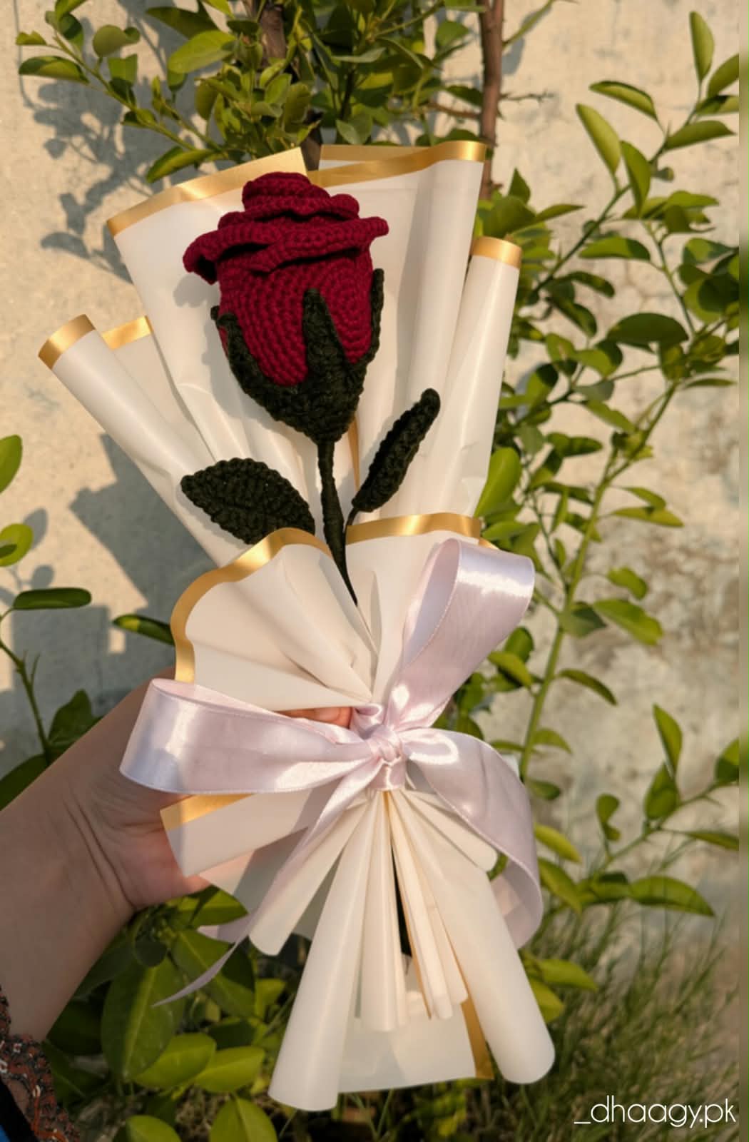 The Crochet Red Rose Bouquet