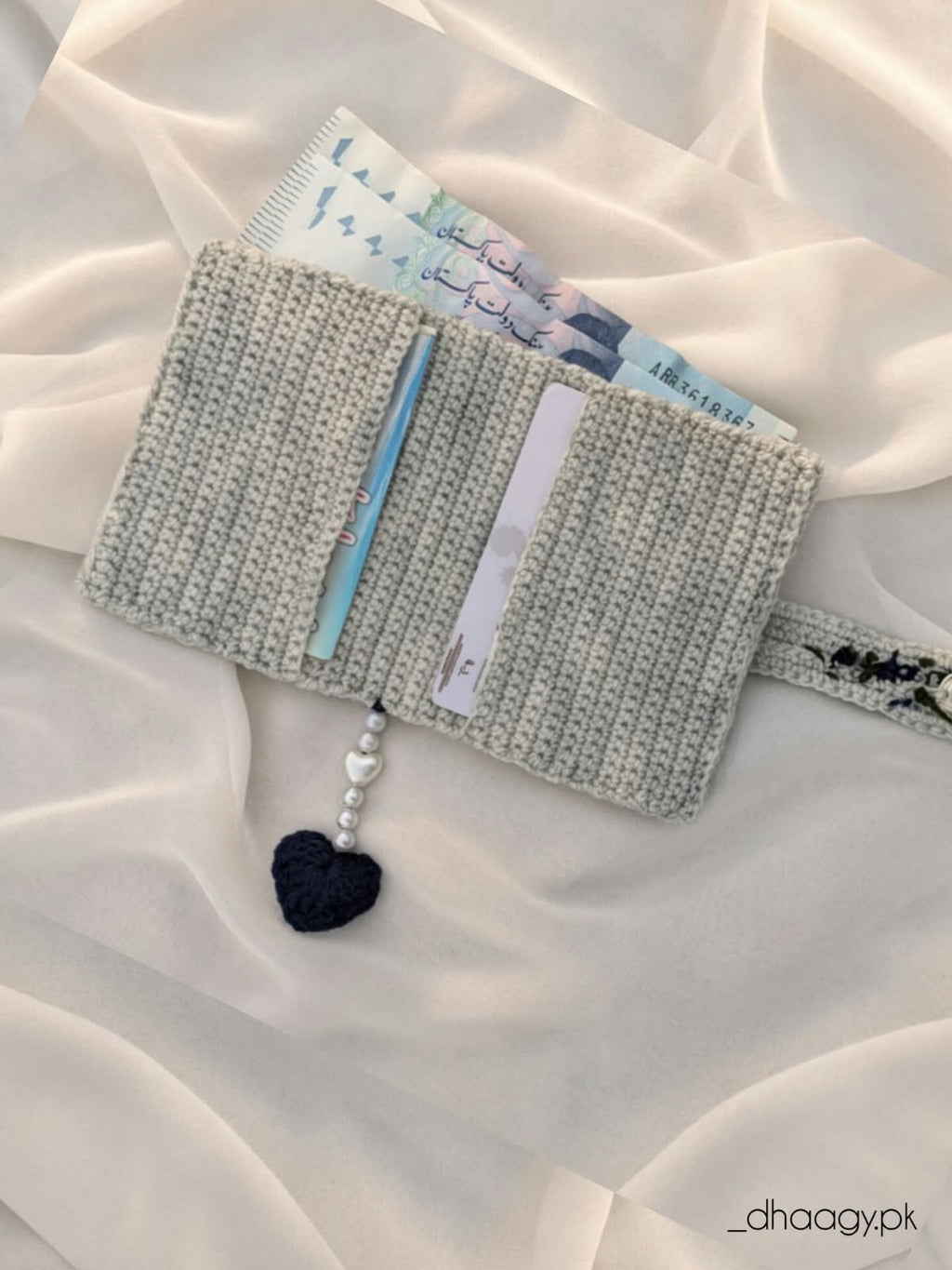 Handmade Crochet Mini Wallet / Card Holder
