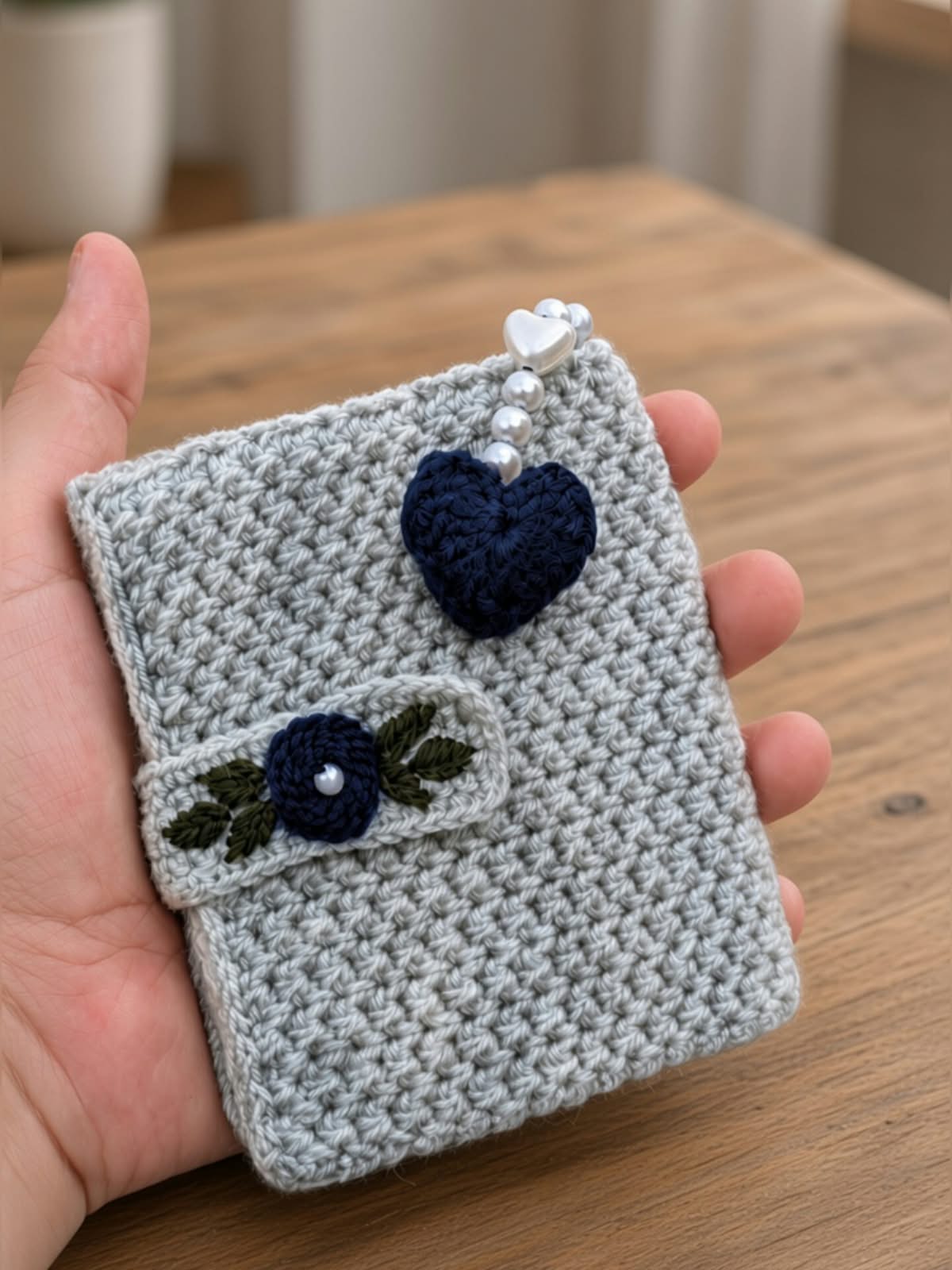 Handmade Crochet Mini Wallet / Card Holder